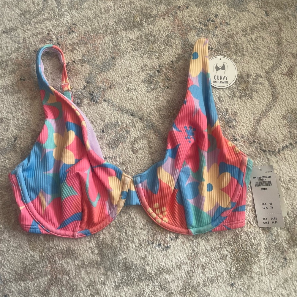 Hollister Floral Bikini Top